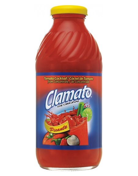 16554 - Clamato Tomato Cocktail, Picante - 16 fl. oz. (12 Pack) - Box:  - Loc: E3