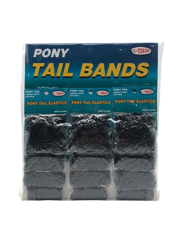 16727 - Pony Tails Color - 275 Pcs (12 Pack) - Box:  - Loc: J5