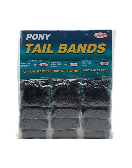 16727 - Pony Tails Color - 275 Pcs (12 Pack) - Box:  - Loc: J5