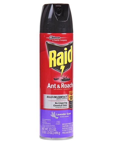 16821 - Raid Ant & Roach, Lavender (73963) - 17.5 oz. (Case of 24) - Box:  - Loc: I12