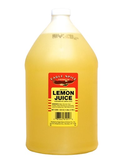 13185 - Eagle Spice Lemon Juice - 128 fl. oz. (Case of 4) - Box:  - Loc: S9