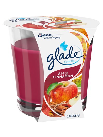 17157 - Glade Candle Apple Cinnamon - 6.8 oz. (Case of 3) - Box:  - Loc: I5