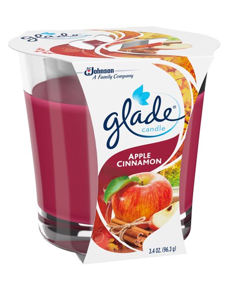 17157 - Glade Candle Apple Cinnamon - 6.8 oz. (Case of 3) - Box:  - Loc: I5