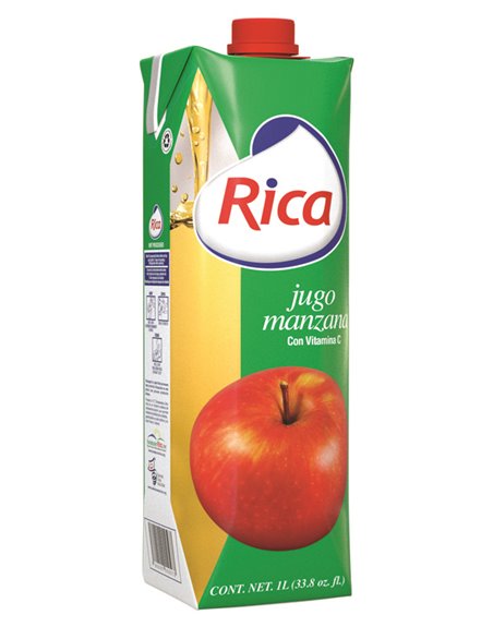 17229 - Rica Juice Apple - 1 Lt. (Pack of 12) - Box:  - Loc: F1
