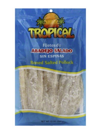 17585 - Tropical Salted Pollock Fillets ( Bacalao ) - 12 oz. - Box:  - Loc: 