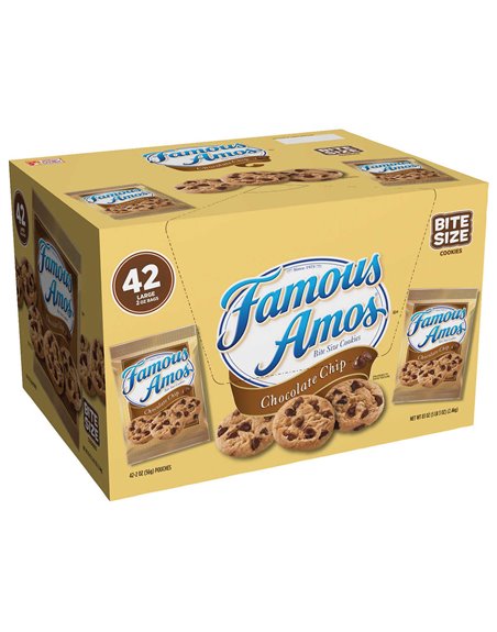 17680 - Famous Amos Chocolate Chips - 42 Pack - Box:  - Loc: F1