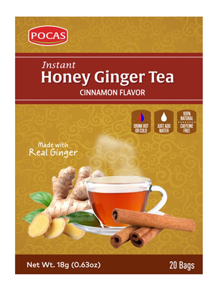 18046 - Pocas Honey Ginger Tea, Cinnamon Flavor - 20 Bags - Box:  - Loc: R3