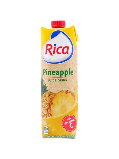 18215 - Rica Juice Pineapple - 1 Lt. (Pack of 12) - Box:  - Loc: F2