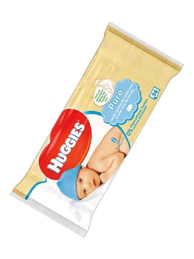 18355 - Huggies Baby Wipes, Pure - 56ct. (Case of 12) - Box:  - Loc: E5
