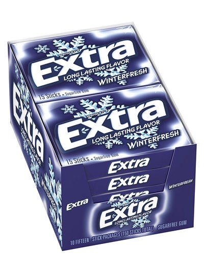 18427 - Extra Gum Winterfresh - 10/15 Sticks - Box:  - Loc: N1
