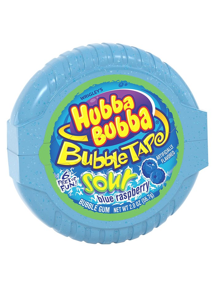 18486 - Hubba Bubba Bubble Tape, Sour Blue Raspberry - 12ct - Box:  - Loc: N1