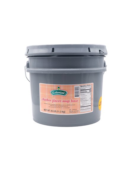 18517 - Colonial Chicken Flavor Soup Base - 25lbs. - Box:  - Loc: S12