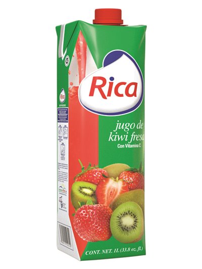 18769 - Rica Juice Kiwi Strawberry - 1 Lt. (Pack of 12) - Box:  - Loc: F4