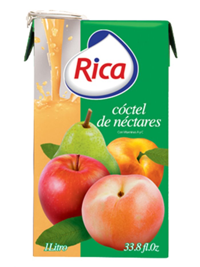 18837 - Rica Coctel De Nectares - 1 Lt. (Pack of 12) - Box:  - Loc: F3