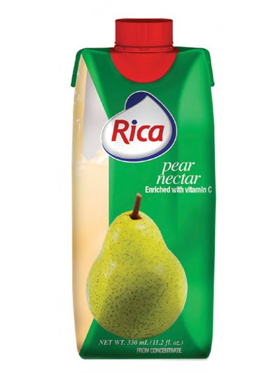18918 - Rica Juice Pear - 330ml (Pack of 18) - Box:  - Loc: F2