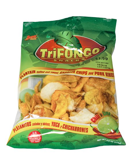18941 - Bemar Trifongo Snack Chili & lime - 4 oz (Case of 24) - Box:  - Loc: N11