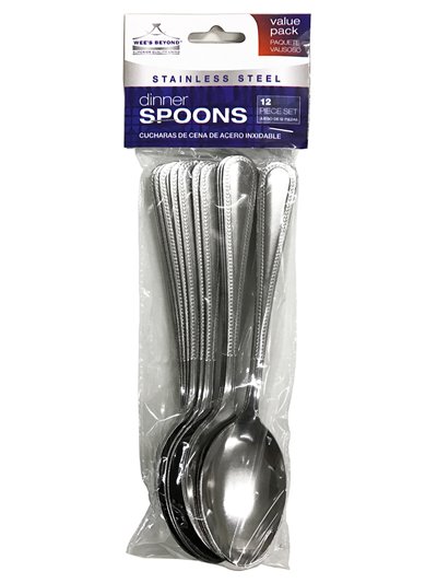 19046 - Wee's Beyond, S/S Dinner Spoon Set - 12 Pieces - Box:  - Loc: 32F