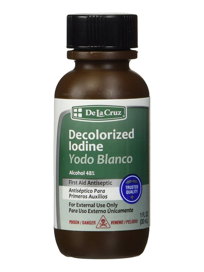 19312 - De La Cruz Decolorized Iodine (Yodo Blanco) - 1 fl. oz. - Box:  - Loc: L3