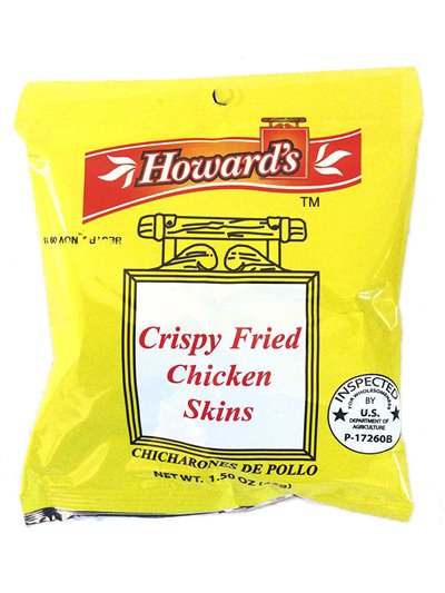 19484 - Howard's Crispy Fried Chicken Skins - 1.5 oz. - Box:  - Loc: P3