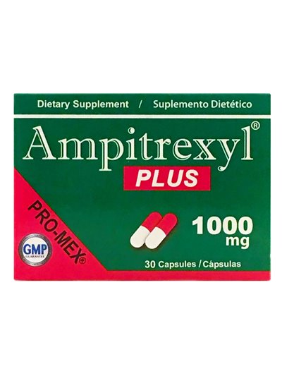 7710 - Ampitrexyl Plus 1000mg - 30 Caps - Box:  - Loc: N1