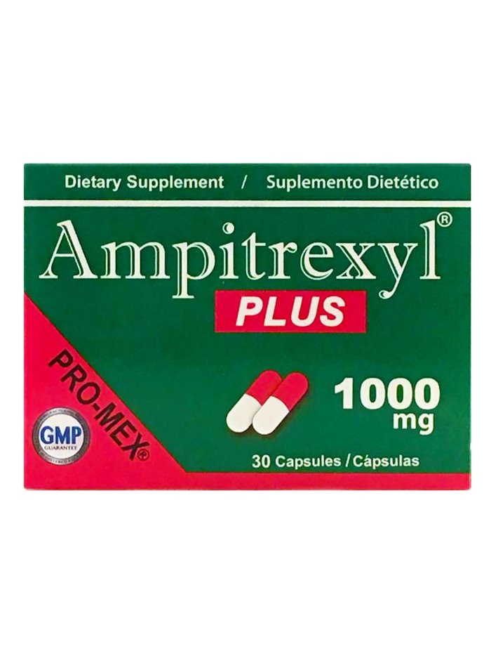 7710 - Ampitrexyl Plus 1000mg - 30 Caps - Box:  - Loc: N1