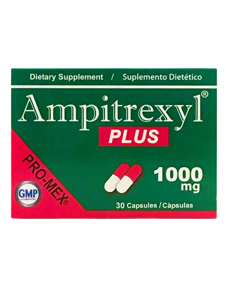 7710 - Ampitrexyl Plus 1000mg - 30 Caps - Box:  - Loc: N1