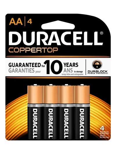 7257 - Duracell Batteries Coppertop, AA-4 - 14 Pack/4ct - Box:  - Loc: J2