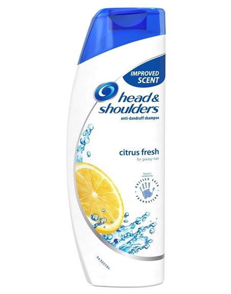 19868 - H&S Shampoo Citrus Fresh - 12.2/13.5 fl. oz. (360ml/400ml ) - Box:  - Loc: K10