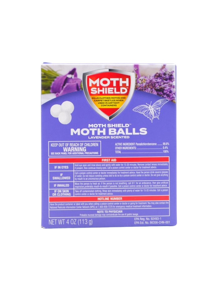 20021 - Moth Shield Moth Balls, Lavender Scented - 4 oz. - Box:  - Loc: I10