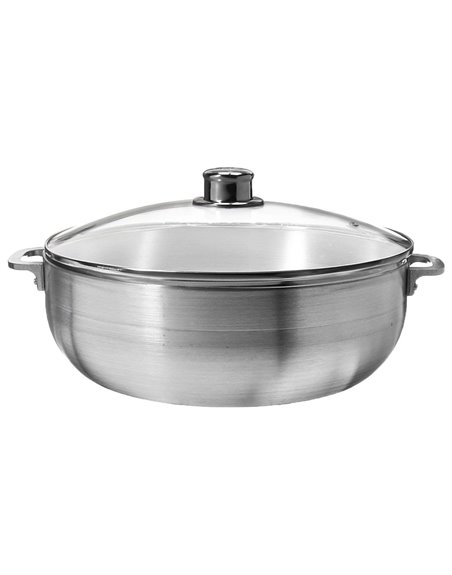 20063 - Caldero Aluminum W/ Glass Lid - No. 14 - Box:  - Loc: J10