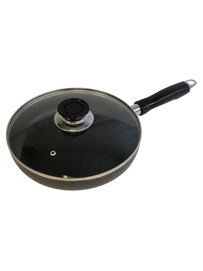 20195 - Wee's Beyond, Non-Stick Frying Pan W/ Glass Lid - 9.5" - Box:  - Loc: J12