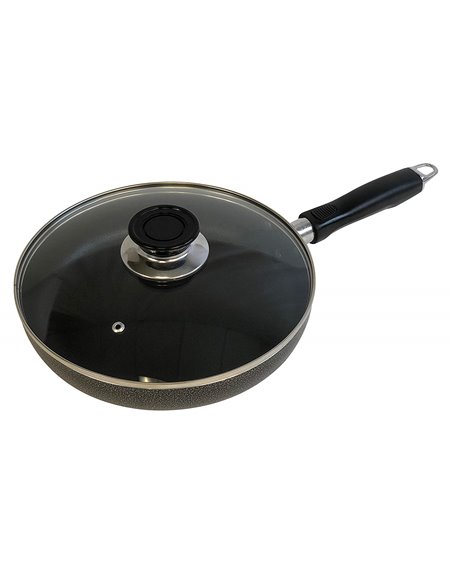 20195 - Wee's Beyond, Non-Stick Frying Pan W/ Glass Lid - 9.5" - Box:  - Loc: J12
