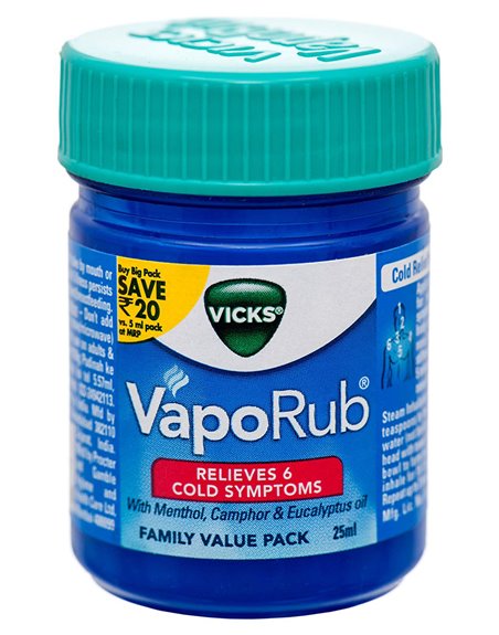 20423 - Vicks VapoRub Ointment - 25ml (20 Pack) - Box:  - Loc: J0