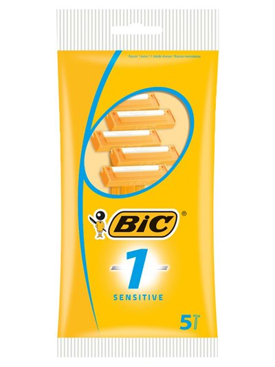 20687 - Bic Razor Yellow 1 Sensitive - 5 Pack - Box:  - Loc: L0