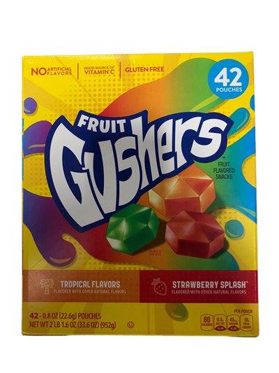 20784 - Fruit Gusher Super Sour - 42ct - Box:  - Loc: M10
