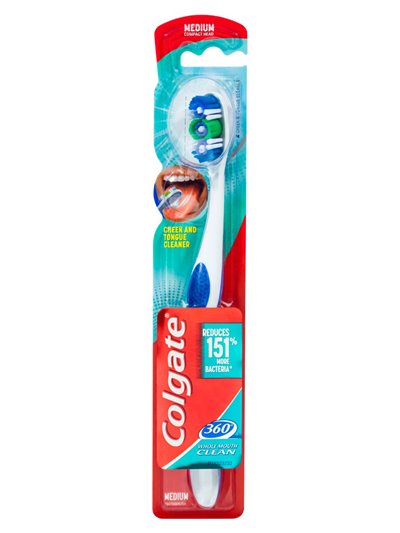 20895 - Colgate Toothbrush Medium Whole Clean 360 - (Pack of 12) - Box:  - Loc: K8