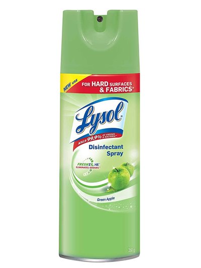 21005 - Lysol Disinfectant Spray, Green Apple Air Scent - (12.5 oz.) (12 Pack) Green (77786) - Box:  - Loc: 