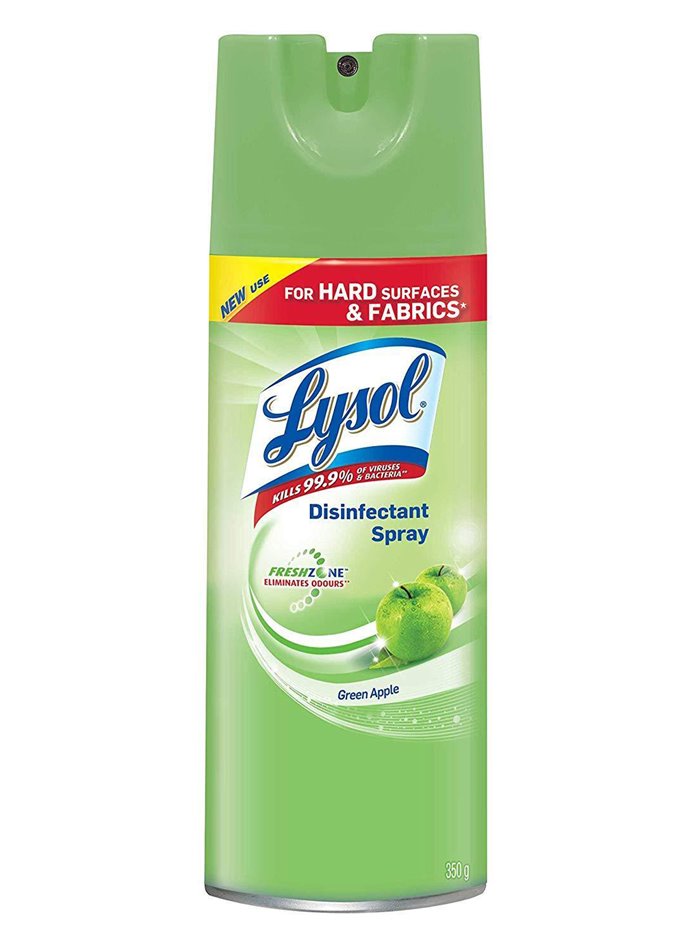 21005 - Lysol Disinfectant Spray, Green Apple Air Scent - (12.5 oz.) (12 Pack) Green (77786) - Box:  - Loc: 