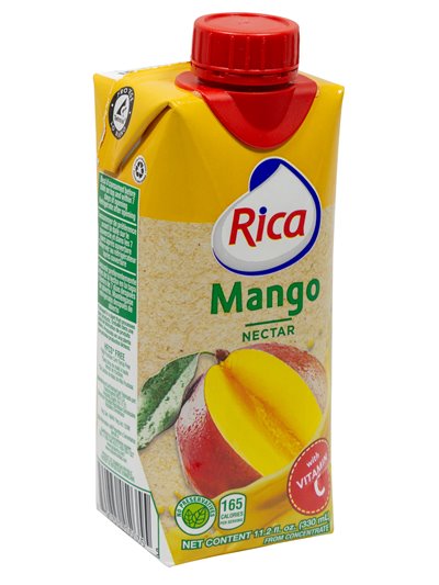 21010 - Rica Juice Mango - 330ml (Pack of 18) - Box:  - Loc: F2
