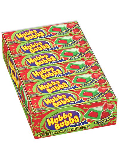 21031 - Hubba Bubble Max Strawberry Watermelon - 18/5 Pieces - Box:  - Loc: N1