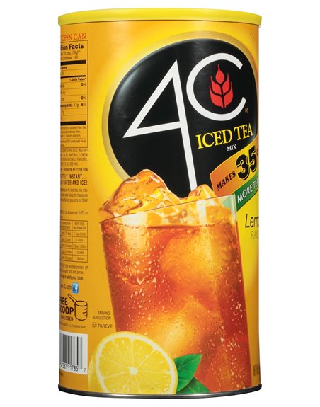 21095 - 4C Ice Tea Mix Powder Lemon, Natural Flavor - 6/5Qt. - Box:  - Loc: P1