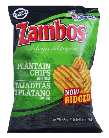 21097 - Zambos Ridged Plantain Chips - 5.5 oz ( Case of 24 ) - Box:  - Loc: N5
