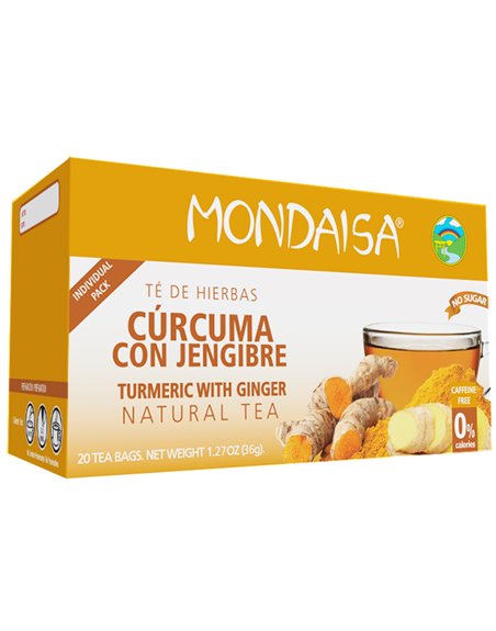 21378 - Mondaisa Curcuma & Jengibre Tea 1.05 oz - 20 bag - Box:  - Loc: R7
