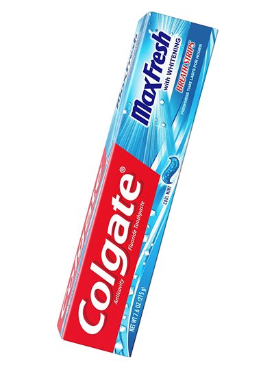 21417 - Colgate Toothpaste, MaxFresh Whitening Breath Strips, Cool Mint  - 7.6oz. - Box:  - Loc: 32M