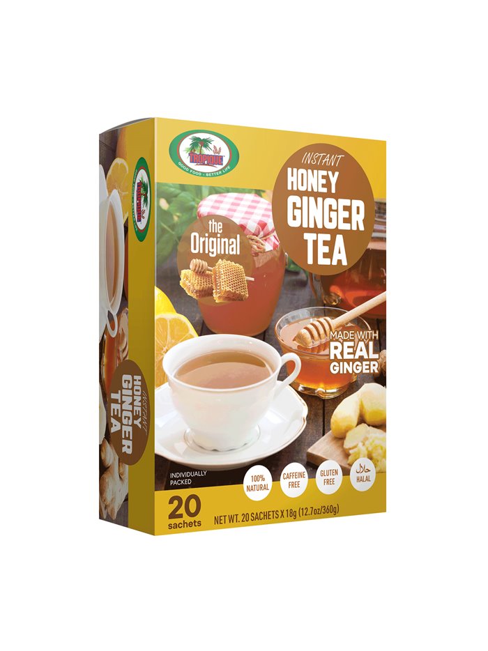 21445 - Tropique Honey Ginger Tea, Original - 20 Bags - Box:  - Loc: M2