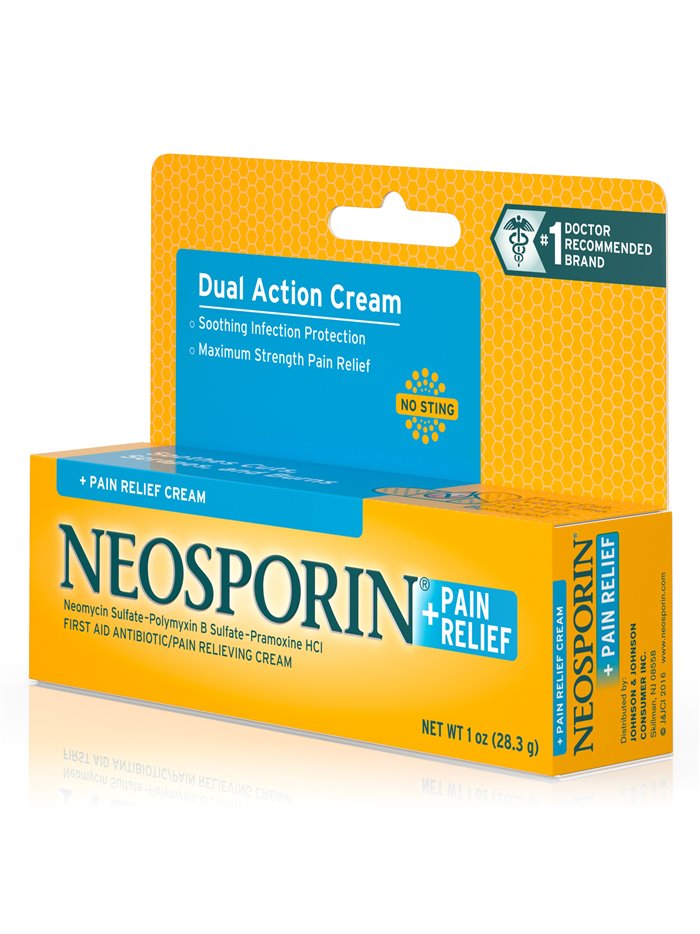 21477 - Neosporin Pain Relief Cream, 1oz - Box:  - Loc: N0