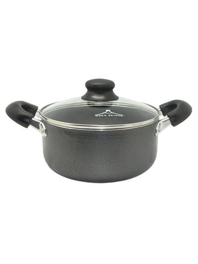 21600 - Wee's Beyond Non-Stick Sauce Pot W/Glass Lid, 3.5 Qt. - Box:  - Loc: J10