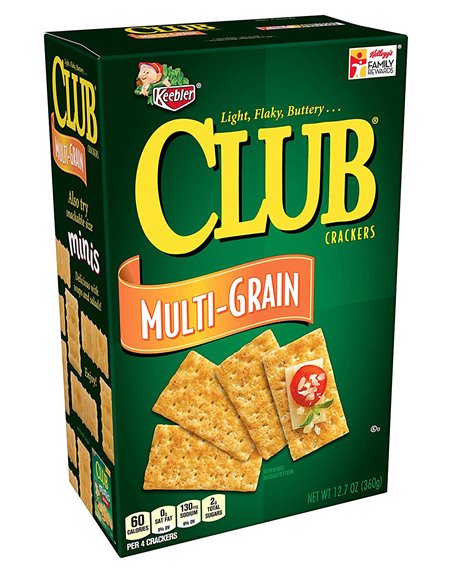 21608 - Keebler Club Crackers Multigrain - 12.7 oz. (12 Pack) - Box:  - Loc: R5
