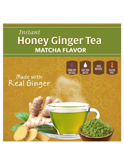21643 - Pocas Honey Ginger Tea, Matcha Flavor - 18gr/20ct. (Case Of 24) - Box:  - Loc: R3
