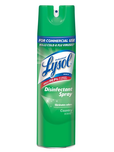 21701 - Lysol Disinfectant Spray, Country Scent  - 19 oz. (12 Pack) Green 74276 - Box:  - Loc: 